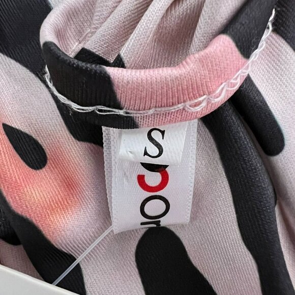 OC Order Plus Womens Pink Leopard Print Long Sleeve High Low Tunic Top Sz Small - Picture 8 of 9